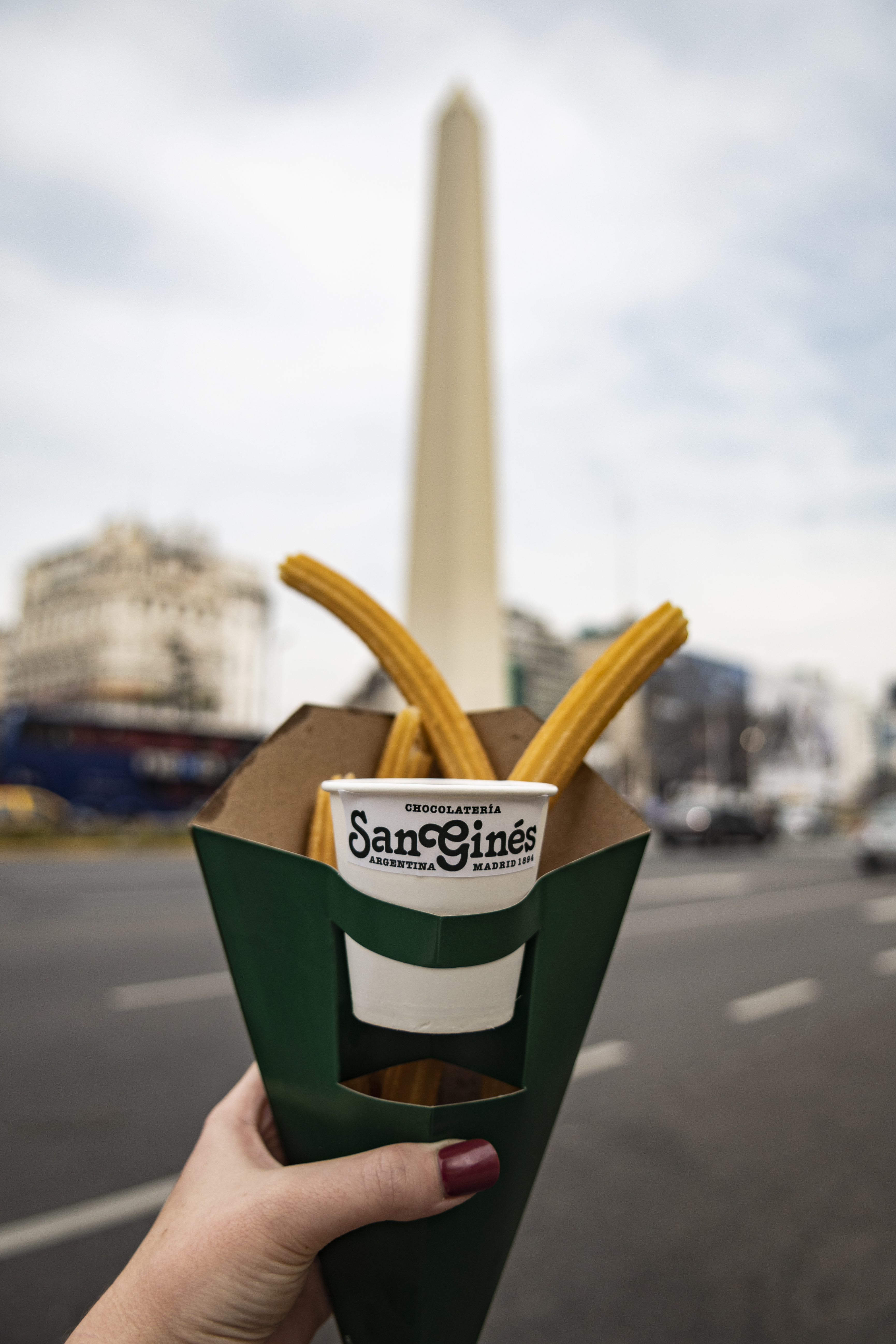 Cono de churros en el obelisco